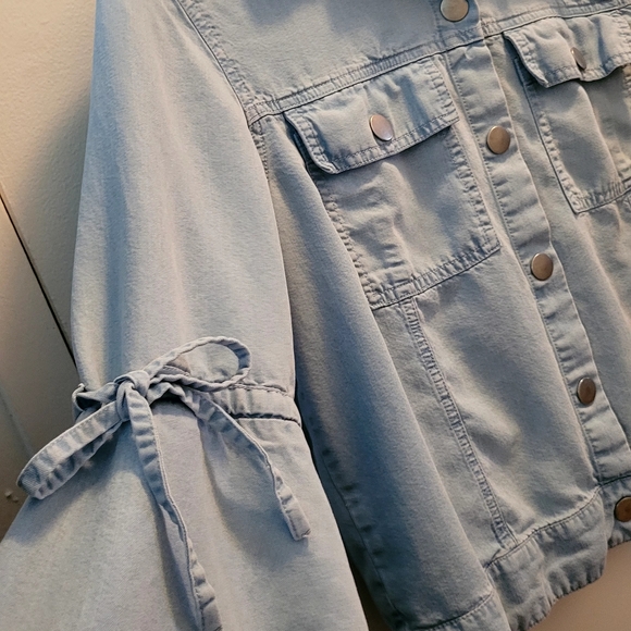 TRISTAN Light Blue Tencel Shirt Jacket – Size M - 100% Tencel - Picture 7 of 11